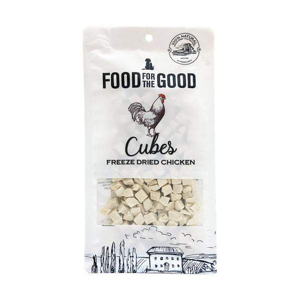 Food For The Good Freeze-Dried Chicken Cubes Pet Treats, 80g