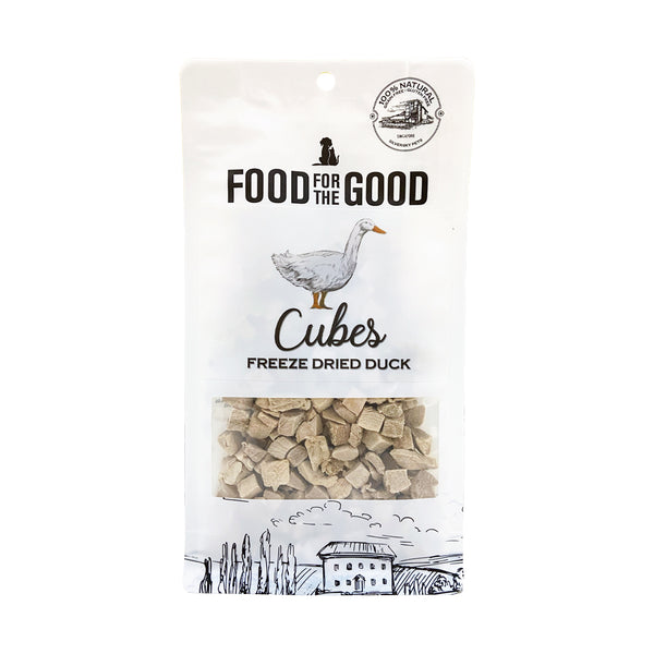 Food For The Good Freeze-Dried Duck Cubes Pet Treats, 70g