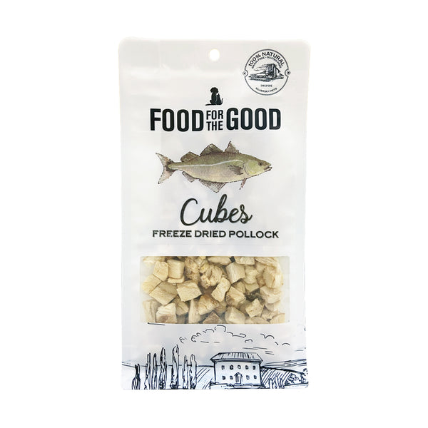 Food For The Good Freeze-Dried Pollock Cubes Pet Treats, 50g