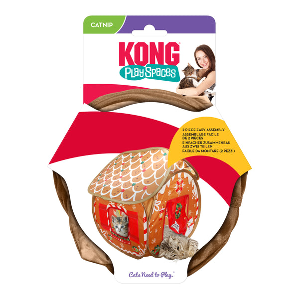 Kong Holiday Play Spaces Gingerbread Bungalow for Cats