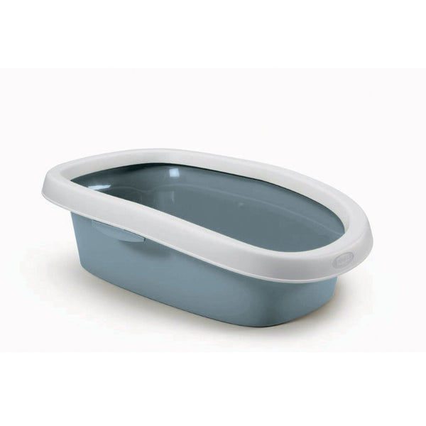 Stefanplast Sprint 20 Cat Litter Tray - Steel Blue - Happy Hoomans