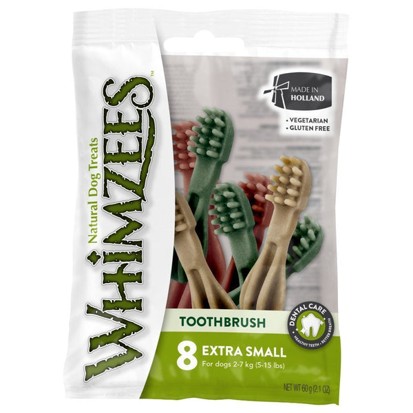 Whimzees Toothbrush Dog Dental Chews Trial Pack (3 Sizes) - Happy Hoomans