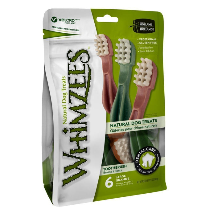 Whimzees Toothbrush Dog Dental Chews Value Pack (4 Sizes) - Happy Hoomans